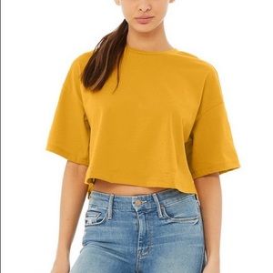Christian Siriano Mustard Yellow Boxy Tee